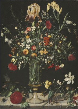Fleur classiques œuvres - Une Nature morte de Fleurs INCLUANT LES NOURRIS NARCISSI LILY DE LA VALLÉE ET DES CARNATIONS